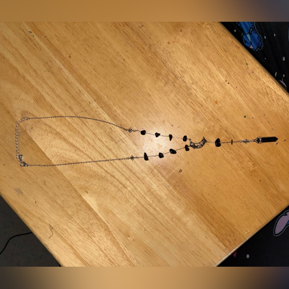 Obsidian Moon Necklace